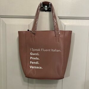 Los Angeles Trading Company “I Speak Fluent Italian” Mini Tote/Crossbody